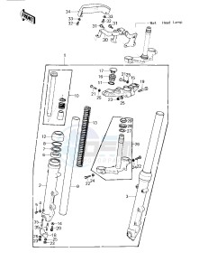 KZ 750 G [LTD II] (G1) [LTD II] drawing FRONT FORK