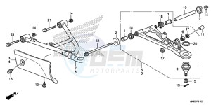 TRX680FAE TRX680 Europe Direct - (ED) drawing FRONT ARM (TRX680FAE)