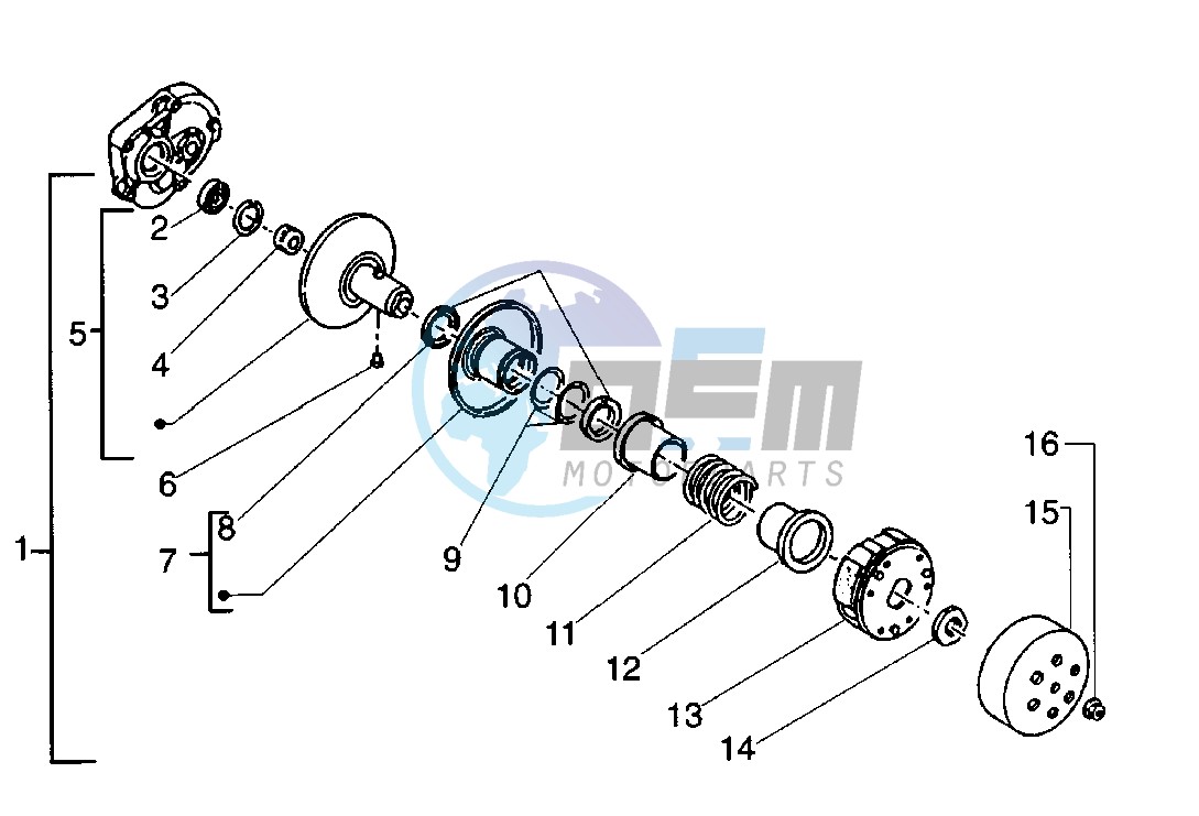 Driven pulley