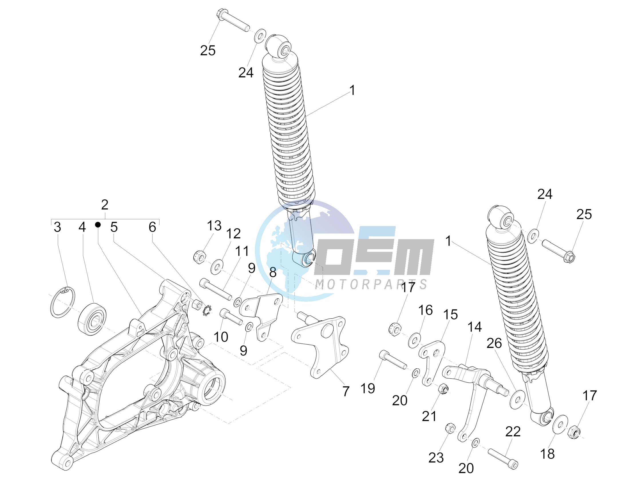 Rear suspension - Shock absorber/s