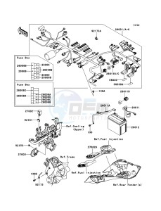 Z1000SX ABS ZX1000HDF FR GB XX (EU ME A(FRICA) drawing Chassis Electrical Equipment