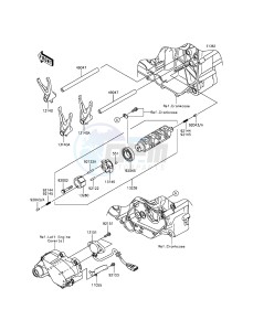 VULCAN_1700_VOYAGER_ABS VN1700BDF GB XX (EU ME A(FRICA) drawing Gear Change Drum/Shift Fork(s)