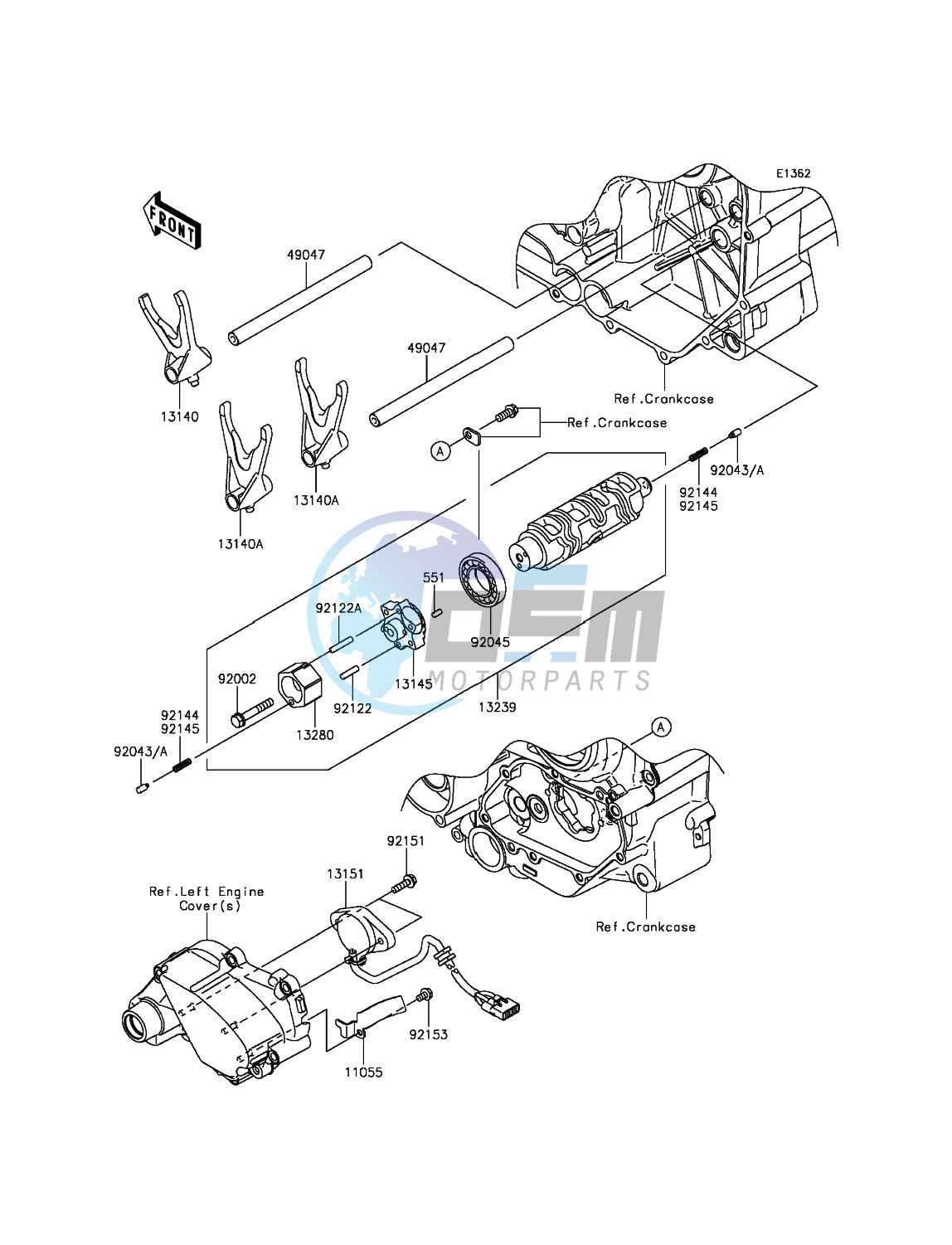 Gear Change Drum/Shift Fork(s)