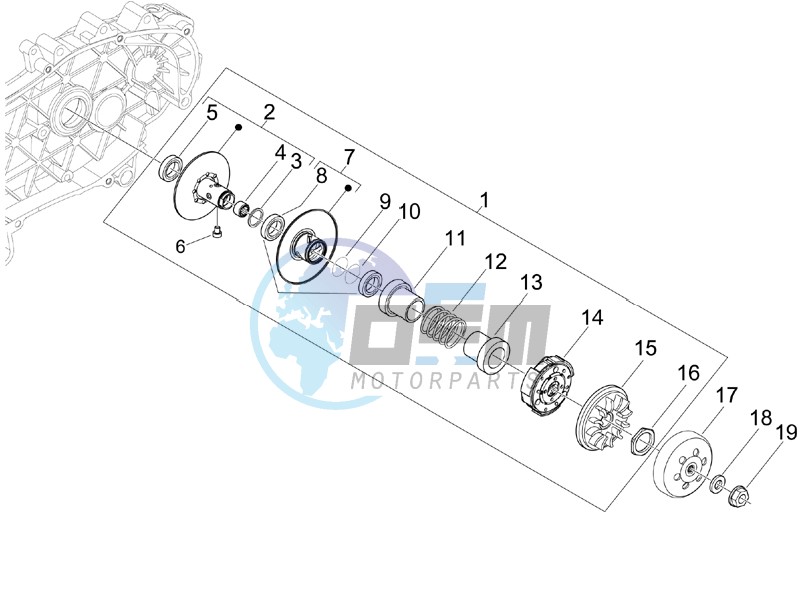 Driven pulley