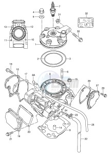 RM250 (E3-E28) drawing CYLINDER (MODEL X)