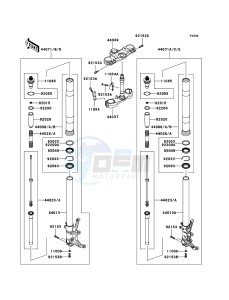 ZZR1400_ABS ZX1400D8F FR GB XX (EU ME A(FRICA) drawing Front Fork