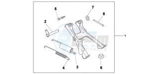 VFR1200XD CrossTourer - VFR1200X Dual Clutch 2ED - (2ED) drawing MAIN STAND