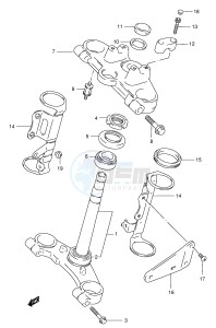 GSX400 (E30) drawing STEERING STEM