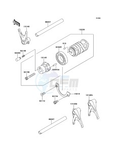 W800 EJ800AEFA GB XX (EU ME A(FRICA) drawing Gear Change Drum/Shift Fork(s)