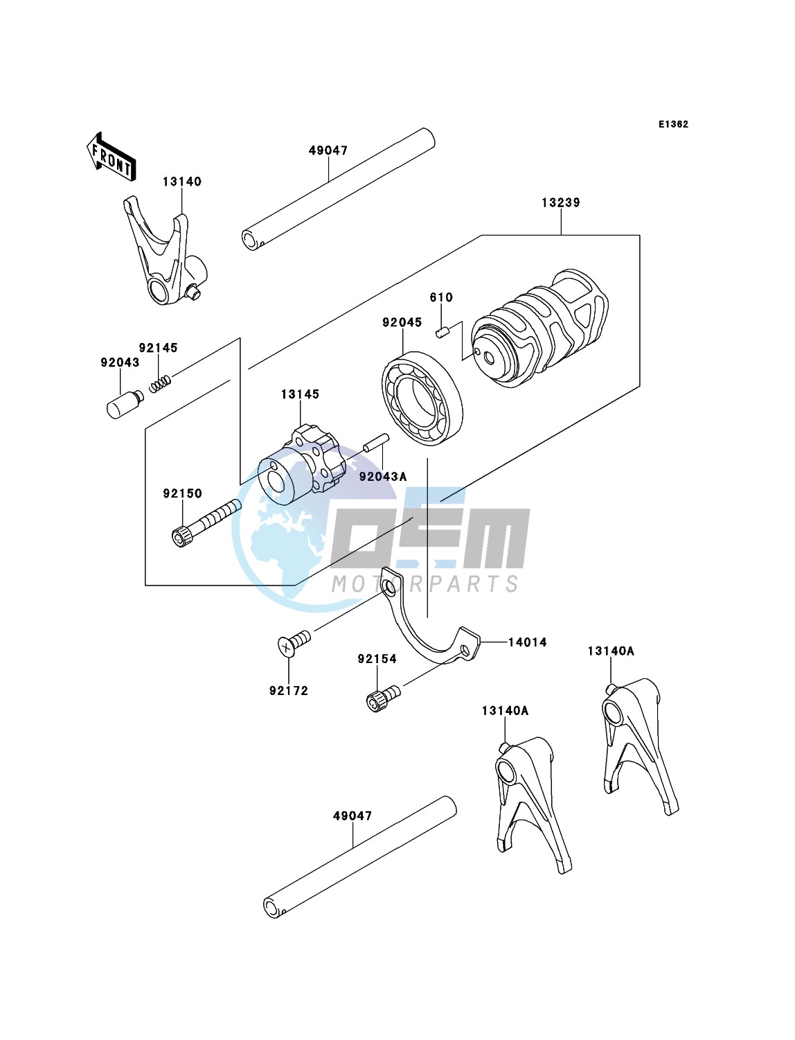 Gear Change Drum/Shift Fork(s)