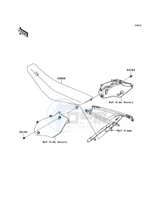 KX450F KX450FDF EU drawing Seat