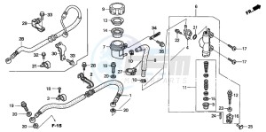 TRX400EX FOURTRAX 400 EX drawing RR. BRAKE MASTER CYLINDER