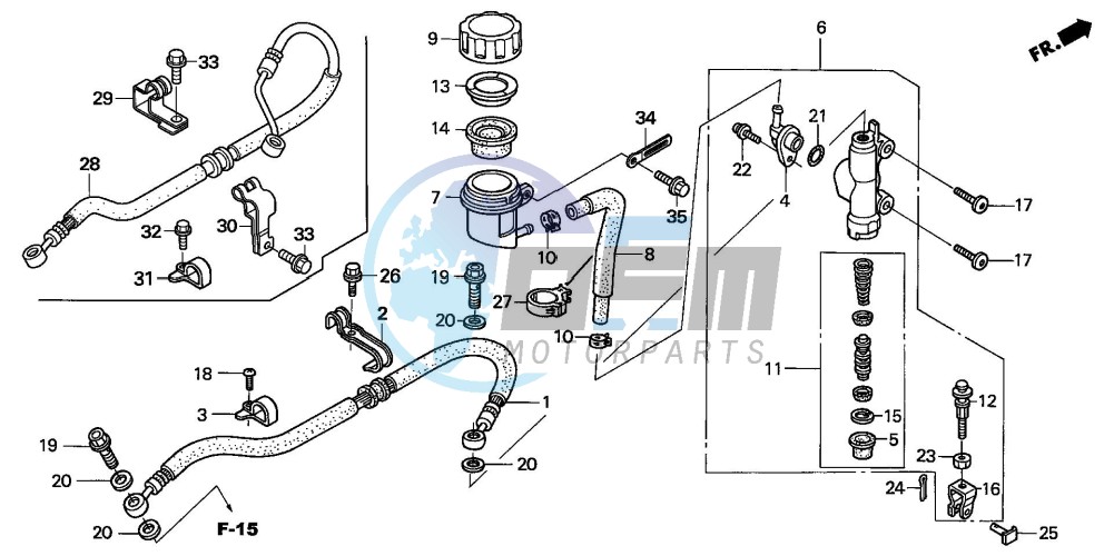 RR. BRAKE MASTER CYLINDER