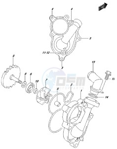 RM-Z250 drawing WATER PUMP