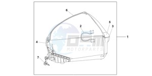 XL700VA9 France - (F / ABS CMF SPC) drawing 45L TOP BOX CARNELLIAN RED