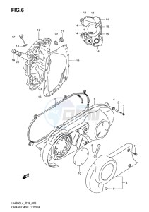 UH200 ABS BURGMAN EU drawing CRANKCASE COVER