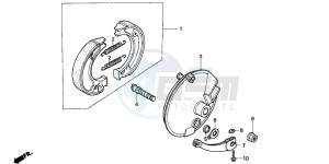 XR100R drawing FRONT BRAKE PANEL