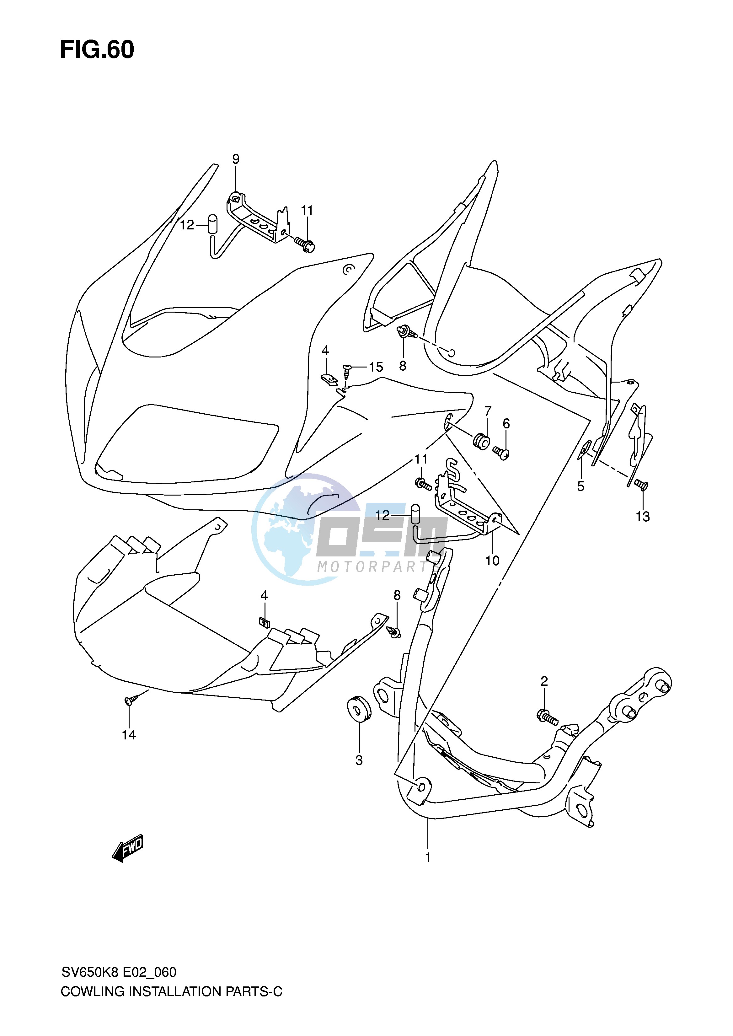 COWLING INSTALLATION PARTS (WITH COWLING)