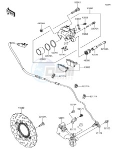 NINJA 650 EX650KHF XX (EU ME A(FRICA) drawing Rear Brake