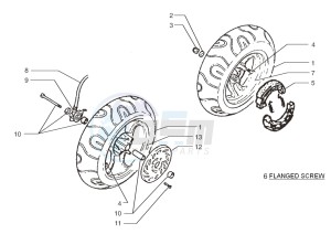 Ark AC 45 Tribal- White-Matt Black 50 drawing Front wheel-Rear wheel