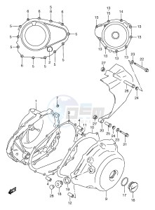 VZ800 (E2) MARAUDER drawing CRANKCASE COVER