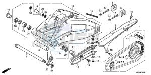 CBR1000RRG CBR1000 - Fireblade Europe Direct - (ED) drawing SWINGARM