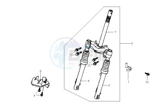 JET 50 BC ENGINE drawing FRONT FORK/ STEERING HEAD BEARING