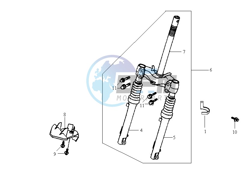 FRONT FORK/ STEERING HEAD BEARING