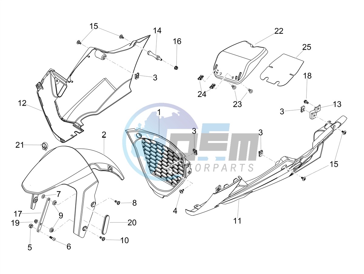 Front mudguard-Pillar