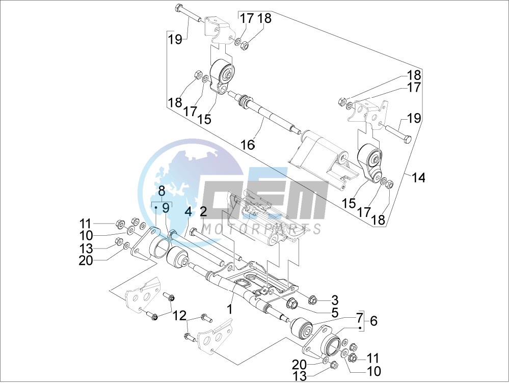 Swinging arm