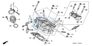 NT700VA UK - (E / MKH) drawing REAR CYLINDER HEAD