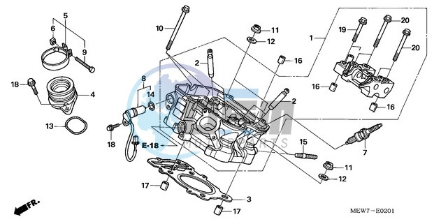 REAR CYLINDER HEAD