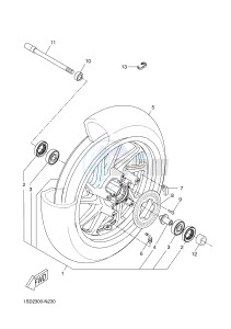 YP400RA X-MAX 400 ABS X-MAX (1SDA 1SDA 1SDA 1SDA) drawing FRONT WHEEL