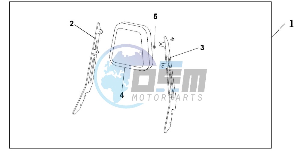 DLX CHROME BACKREST WITH PAD