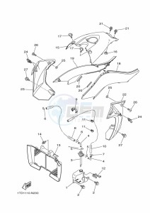 YFZ450R (BW2P) drawing SIDE COVER