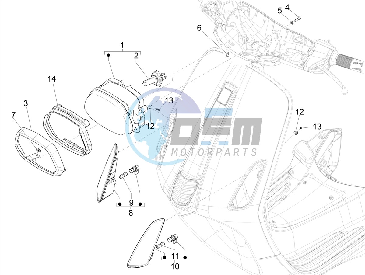 Front headlamps - Turn signal lamps