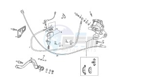 SENDA R-SM DRD RACING - 125 CC VTHDR2A1A VTHDR1A1A 4T drawing REAR BRAKING SYSTEM