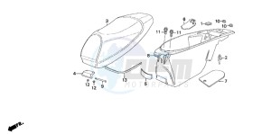 SZX50S X8R-S drawing SEAT/LUGGAGE BOX