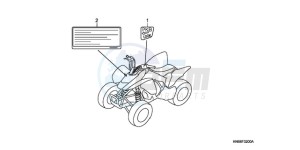 TRX250XA Australia - (U) drawing CAUTION LABEL