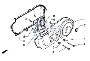 Hexagon 250 GT (5791881) 5791881 drawing Clutch cover