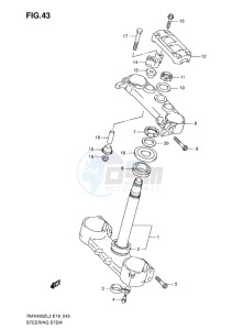 RMX450 drawing STEERING STEM