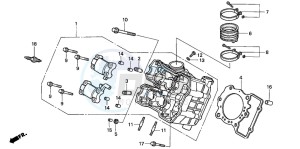 XL1000V VARADERO drawing CYLINDER HEAD (FRONT)