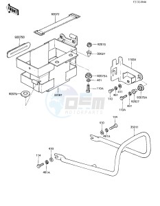 KZ 250 L [CSR BELT] (L1) [CSR BELT] drawing BATTERY CASE_ELECTRO BRACKET