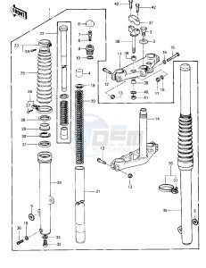 KDX 250 A [KDX250] (A1) [KDX250] drawing FRONT FORK