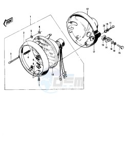 F9 (B-C) 350 drawing HEADLIGHT -- 74-75 F9-B_F9-C 350- -