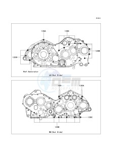 VN 2000 G [VULCAN 2000] (8F-9F) G8F drawing CRANKCASE BOLT PATTERN