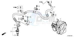 SH125RB drawing THROTTLE BODY