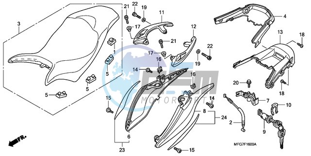 SEAT/REAR COWL