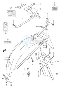 GS500E (E2) drawing REAR FENDER (MODEL S)