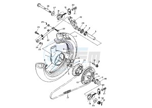 XJ N 600 drawing REAR WHEEL